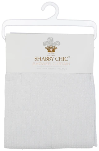 Thumbnail 1: SHABBY CHIC 72x72 Cotton Waffle Shower Curtain 
