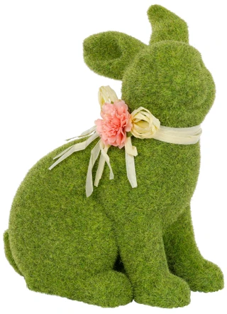 Thumbnail 2: PD HOME Flock Rose Neck Bunny Home Accent 