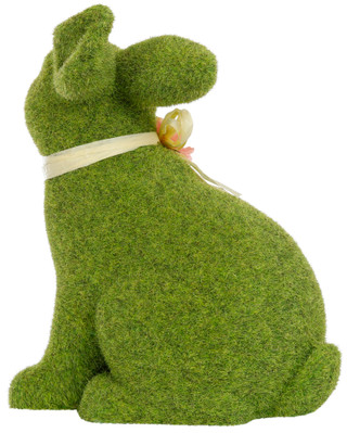 Thumbnail 3: PD HOME Flock Rose Neck Bunny Home Accent 