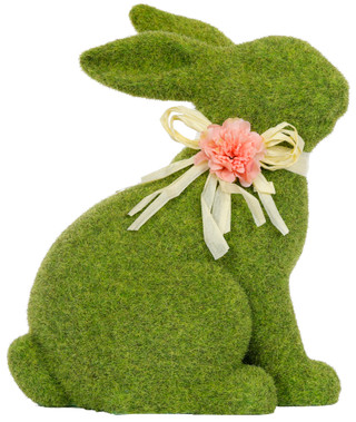 Thumbnail 1: PD HOME Flock Rose Neck Bunny Home Accent 