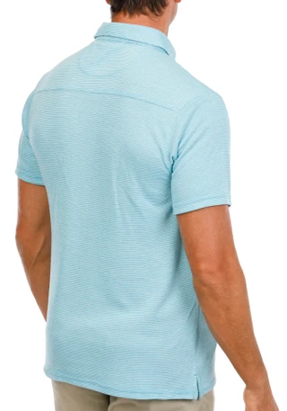 Thumbnail 2: REEL LEGENDS Short Sleeve Stripe Knit Polo  