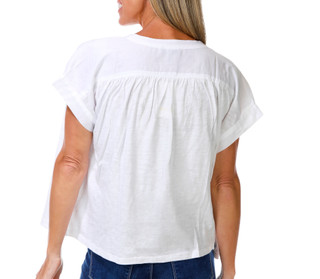 Thumbnail 2: Jessica Simpson Women's Short Sleeve Woven Solid Top 