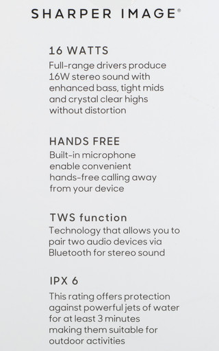 Thumbnail 2: Sharper Image IPX 6 Wireless Speaker 