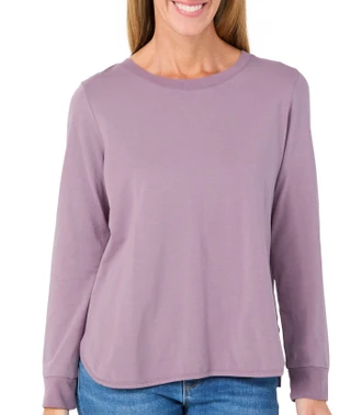Thumbnail 1: CITY BLUES Women's Long Sleeve Curved Hem Graphic Tee 