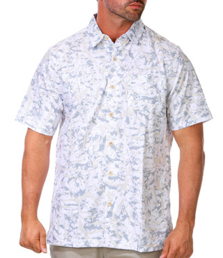 Thumbnail 1: Quiksilver Men's Short Sleeve Printed Performance Polo 