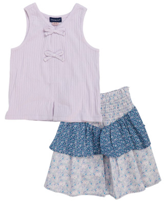 Thumbnail 1: Andy & Evan Girls 2 Pc Skirt Set 