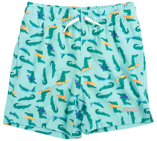 Thumbnail 1: In Gear Big Boys Green Gator Swim Shorts 