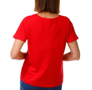 Thumbnail 2: Coral Bay Women's Short Sleeve Grommet V Neck Top 