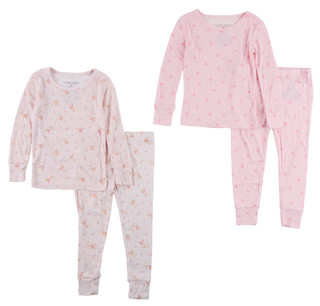 Thumbnail 1: Laura Ashley Toddler Girls 4 Pc Pajama Pants Set 