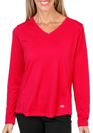 Thumbnail 1: REEL LEGENDS Women's Long Sleeve V-Neck Freeline Performance Top 