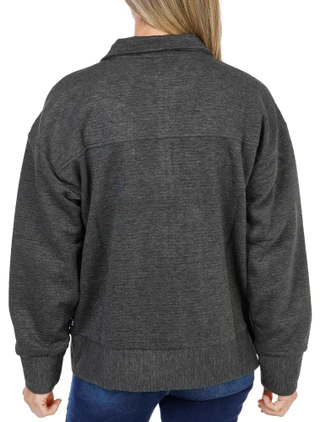 Thumbnail 2: Lands End Women's Long Sleeve Bubble Jacquard Zip Jacket  