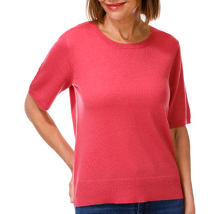 Thumbnail 1: Spartina 449 Women's Short Sleeve Ribbed Wool Sweater 