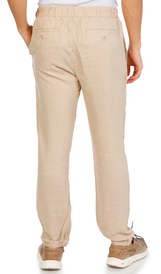 Thumbnail 2: ONIA Men's Button Front Elastic Linen Pants 