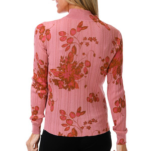 Thumbnail 2: Spartina 449 Women's Long Sleeve Mock Neck Floral Top 