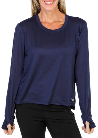 Thumbnail 1: Reebok Women's Long Sleeve Solid Top 