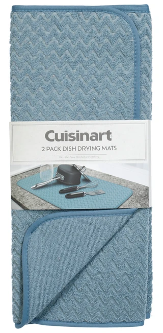 Thumbnail 1: CUISINART Zig Zag Dish Drying Mat Set - 2 Piece, 20" x 26" 