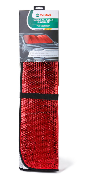 Thumbnail 1: Castrol Jumbo Double Bubble Folding Sun Shade - Red 