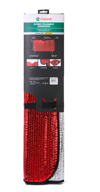 Thumbnail 2: Castrol Jumbo Double Bubble Folding Sun Shade - Red 