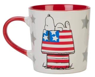 Thumbnail 1: Peanuts Snoopy Glitter Stars Americana Mug 
