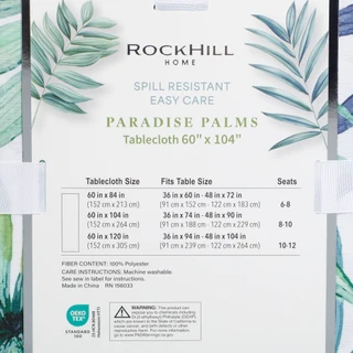 Thumbnail 2: Colordrift Paradise Palms Tablecloth - 60" x 104" 