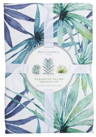 Thumbnail 1: Colordrift Paradise Palms Tablecloth - 60" x 104" 