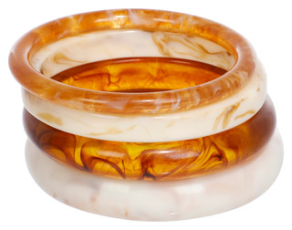 Thumbnail 2: Palmetto & Pearl 4 Pk Resin Bangles 