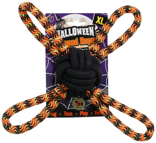 Thumbnail 1: Bow Wow Pet Halloween XL Knotted Butterfly Rope Dog Toy 