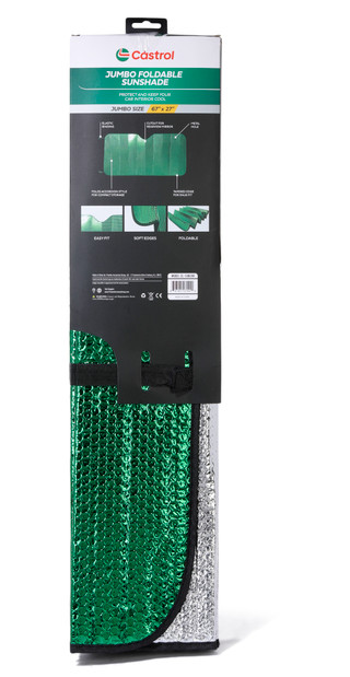Thumbnail 2: Castrol 67x27 Jumbo Foldable Car Sunshade 