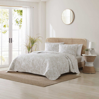 Thumbnail 2: TOMMY BAHAMA Tommy Bahama Palmday 100% Cotton-3Piece-Reversible Quilt Set 