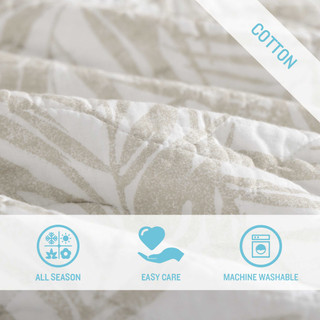 Thumbnail 16: TOMMY BAHAMA Tommy Bahama Palmday 100% Cotton-3Piece-Reversible Quilt Set 