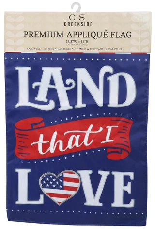 Thumbnail 1: Creekside 12x18 Land that I Love Flag Outdoor Decor 