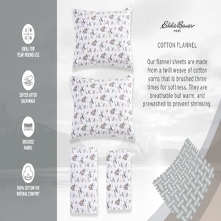 Thumbnail 6: Eddie Bauer Eddie Bauer Dog Friends 100% Cotton Flannel-3 Piece-SheetSet 