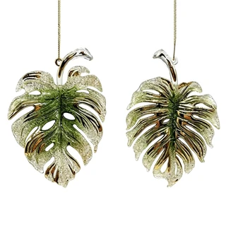 Thumbnail 1: Magical Season 2-Piece Palm Leaf Ornament Set 