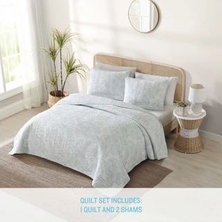 Thumbnail 18: TOMMY BAHAMA Tommy Bahama Palmday 100% Cotton-2Piece-Reversible Quilt Set 