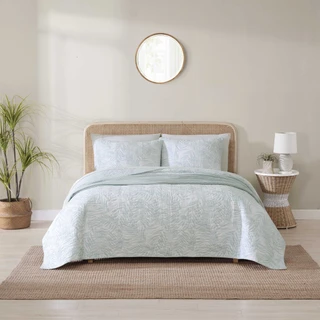Thumbnail 1: TOMMY BAHAMA Tommy Bahama Palmday 100% Cotton-2Piece-Reversible Quilt Set 