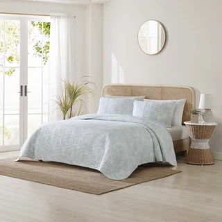Thumbnail 2: TOMMY BAHAMA Tommy Bahama Palmday 100% Cotton-2Piece-Reversible Quilt Set 