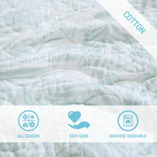 Thumbnail 16: TOMMY BAHAMA Tommy Bahama Palmday 100% Cotton-2Piece-Reversible Quilt Set 