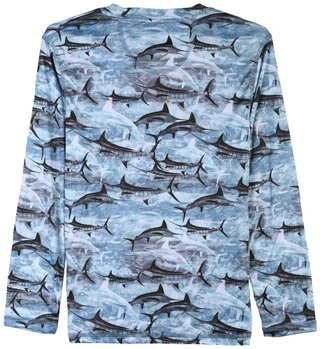 Thumbnail 4: REEL LEGENDS Big Boys Outdoor Long Sleeve Reel Tec Shirt 