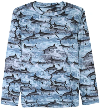 Thumbnail 1: REEL LEGENDS Big Boys Outdoor Long Sleeve Reel Tec Shirt 