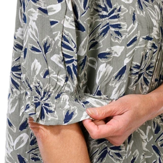 Thumbnail 3: Coral Bay Women's Short Sleeve Pintuck Print Top 