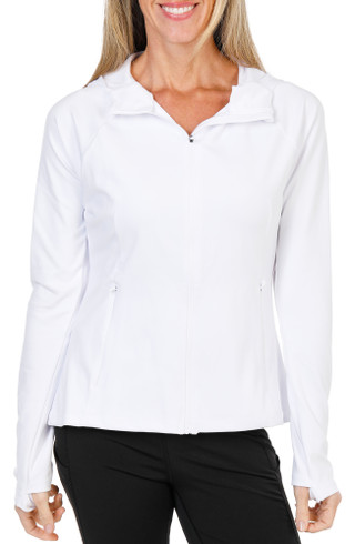Thumbnail 1: Danskin Women's Long Sleeve Warm Up Hooded Yoga Jacket  