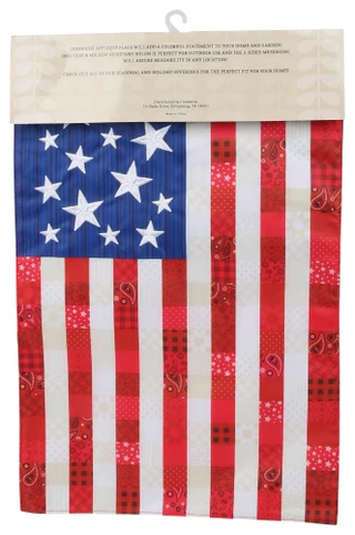 Thumbnail 2: Creekside 12x18 Premium American Applique Flag Outdoor Decor 
