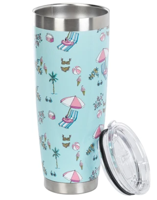 Thumbnail 3: REEL LEGENDS 30 oz Beach Happy Stainless Steel Tumbler 