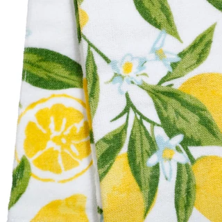 Thumbnail 2: CUISINART Lemon Printed Kitchen Towel Set - 2 Piece, 16" x 26" 