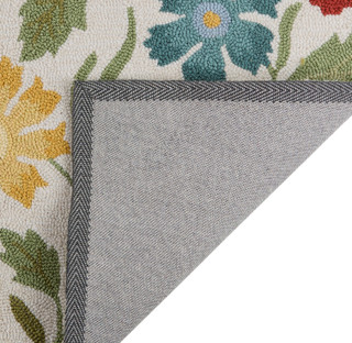 Thumbnail 2: Artisan Home Co. 27x45 Floral Hooked Rug 
