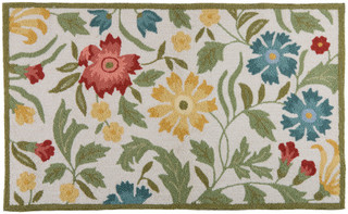 Thumbnail 1: Artisan Home Co. 27x45 Floral Hooked Rug 