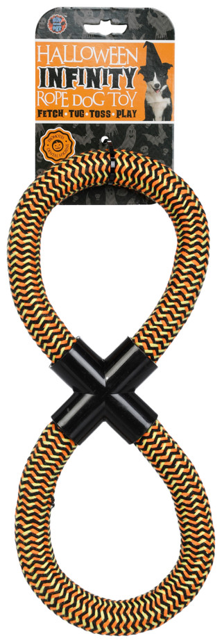 Thumbnail 1: Bow Wow Pet Harvest Halloween Infinity Rope Dog Toy 