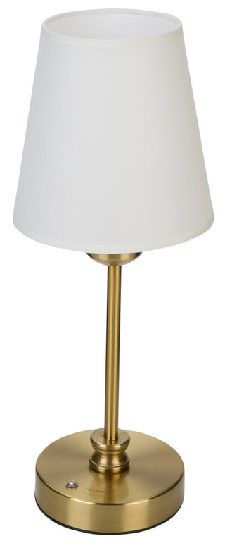 Thumbnail 2: ENCHANTE Rechargeable Touch Table Lamp with Linen Shade - 15" x 6" 