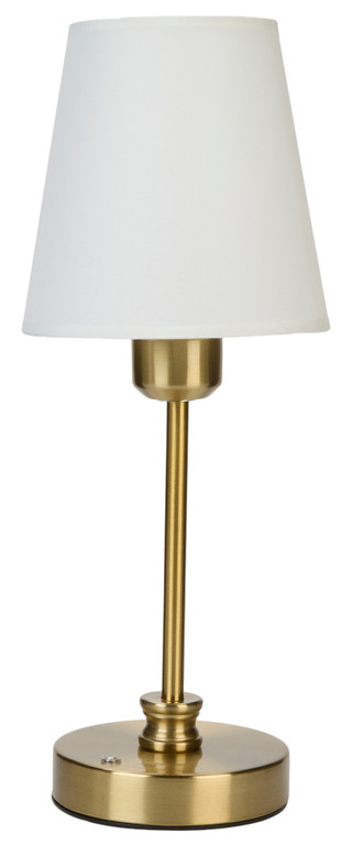 Thumbnail 1: ENCHANTE Rechargeable Touch Table Lamp with Linen Shade - 15" x 6" 