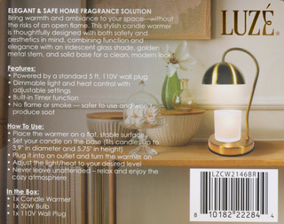 Thumbnail 2: LUZE Candle Warmer Table Lamp 